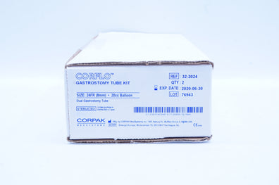 Corpak 32-2024 Corflo Gastrostomy Tube Kit 24Fr x 20cc Balloon (x) - Box of 2
